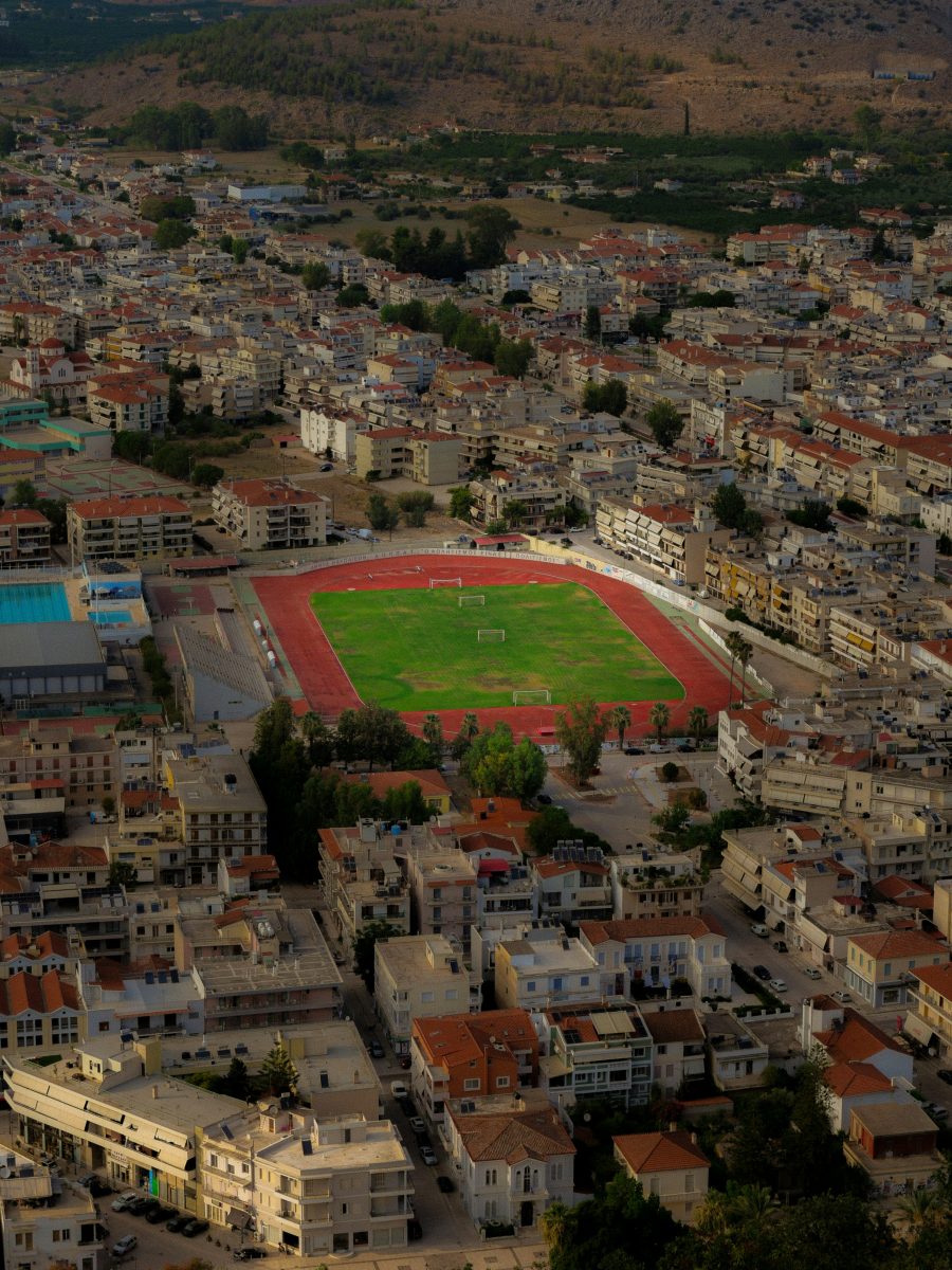 Una veduta aerea di Nafplio. Grecia