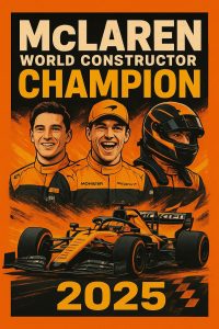 Collage celebrativo del campionato mondiale della McLaren
