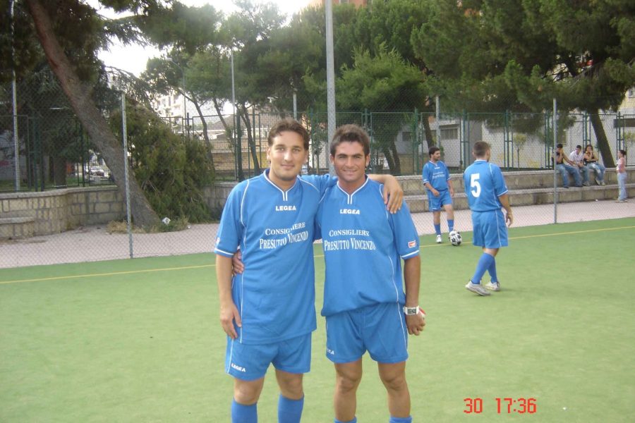 In foto Mario Menna (sx) con Giuseppe Gelotto