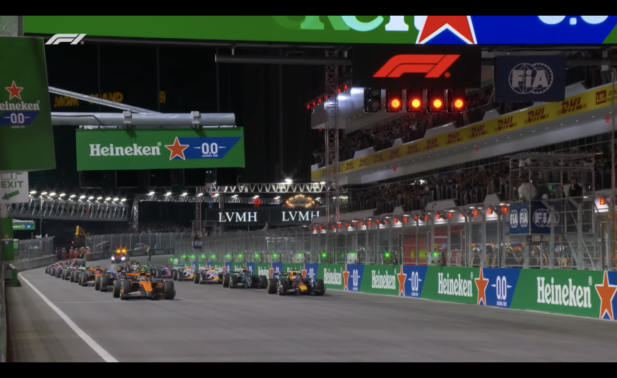 Frame della partenza del GP 2025 di Las Vegas